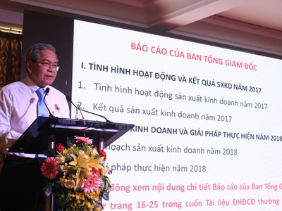 Ông Đoàn Văn Thuận, Tổng giám đốc TDC báo cáo tại Đại hội đồng Trang Chủ KL99Com Số 1 Link Đăng Ký KL999