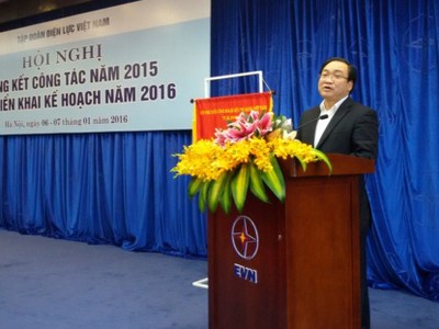 Phó Thủ tướng Hoàng Trung Hải phát biểu chỉ đạo tại Hội nghị tổng kết công tác năm 2015 và triển khai kế hoạch năm 2016 của Kl994 game bài casino hấp dẫn Điện lực Việt Nam (EVN).