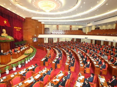 Toàn cảnh phiên khai mạc Hội nghị Ban Chấp hành Trung ương Đảng Cộng sản Việt Nam lần thứ hai, khóa XII - Ảnh: TTXVN
