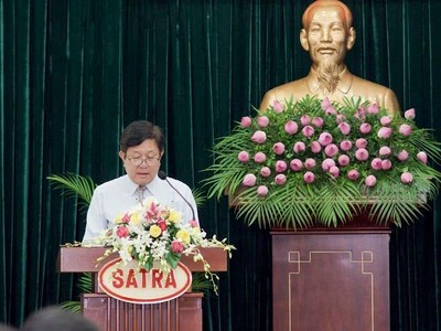 ông Lê Tùng, Chủ tịch HĐQT thành viên Tổng công ty Thương mại Sài Gòn (SATRA).