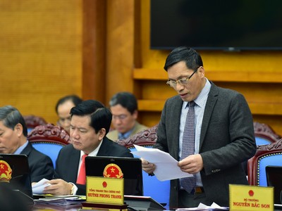 Phó Tổng Thanh tra Kl993 ưu đãi thưởng hấp dẫn Ngô Văn Khánh báo cáo công tác thanh tra, giải quyết khiếu nại, tố cáo. Ảnh: VGP/Nhật Bắc