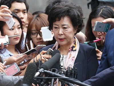 Bà Shin Young-ja - con gái nhà sáng lập Lotte - Shin Kyuk-ho. Ảnh: Zuma Press