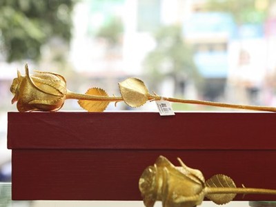 Săn hồng đúc bằng 50 chỉ vàng làm quà tặng dịp 8/3
