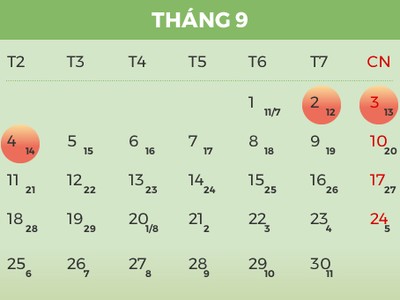 3 ngày nghỉ lễ Quốc khánh. Đồ họa: Tiến Thành.