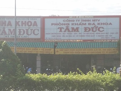 "Phòng khám đa khoa Tâm Đức (Bình Phước) có sai phạm nghiêm trọng trong khám chữa bệnh Kl99kl phiên bản hoạt động y tế"