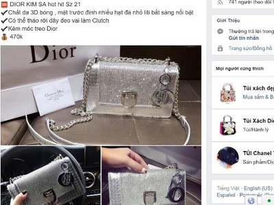 Nhiều mặt hàng nhái được rao bán trên Facebook. Ảnh chụp màn hình
