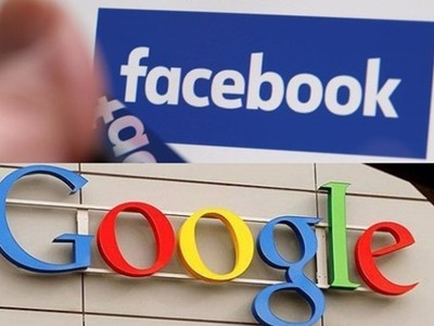 Biểu tượng Facebook và Google. Ảnh: Reuters.