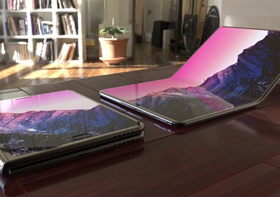 Một concept smartphone màn hình gập đôi. Ảnh: BGR.