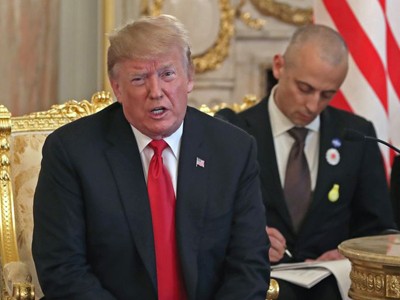 Tổng thống Donald Trump phát biểu tại một sự kiện hôm 27/5. Ảnh: Bloomberg.