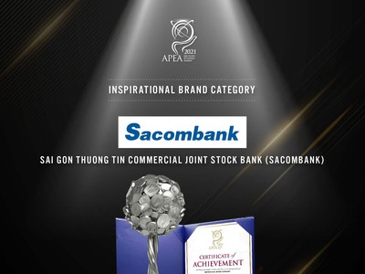 Sacombank nhận 2 giải thưởng quốc tế APEA 2021