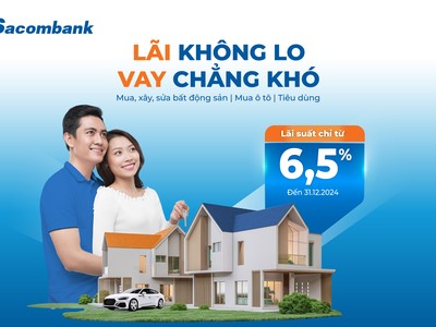 Sacombank tiếp thêm 10.000 tỷ đồng hỗ trợ người dân phục vụ đời sống