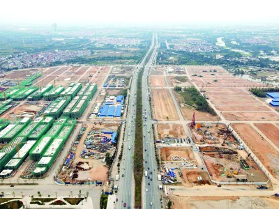 Các dự án mới “cứ ra hàng là hết” (Trong ảnh: Dự án Vinhomes Cổ Loa). Ảnh: Dũng Minh.