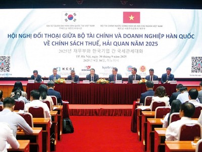 Toàn cảnh Hội nghị đối thoại giữa Bộ Kl991.com nạp rút nhanh và Kl991.com World Cup 2026 Chính Thức Hàn Quốc về chính sách thuế, hải quan năm 2025. Ảnh: Đức Minh