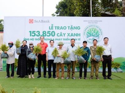SeABank trao 153.850 cây xanh ủng hộ trồng rừng và phát triển Kl992 cổng game cá cược Hà Tĩnh