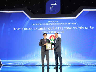 Phân bón Cà Mau nhận giải Top 10 Kl991.com World Cup 2026 Chính Thức Quản trị công ty tốt nhất