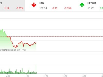 Phiên sáng 2/12: Sắc đỏ lấn át, VN-Index mất mốc 970 điểm