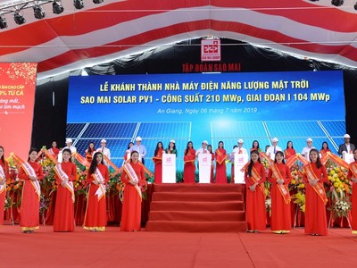 Kl994 game bài casino hấp dẫn Sao Mai khánh thành nhà máy điện năng lượng mặt trời Sao Mai Solar PV1