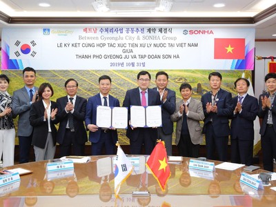 Thị trưởng TP. Gyeongju (Hàn Quốc) và Chủ tịch Kl994 game bài casino hấp dẫn Sơn Hà ký hợp đồng chuyển giao công nghệ nước
