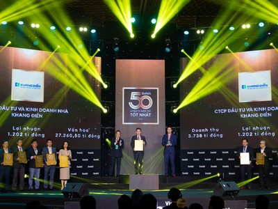 Đại diện Kl994 game bài casino hấp dẫn Khang Điền nhận giải thưởng Top 50 Công ty Niêm yết tốt nhất năm 2022. 