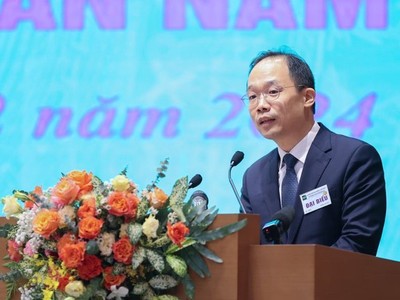 Tham tán công sứ Đại sứ quán Hàn Quốc tại Việt Nam phát biểu tại Hội nghị - Ảnh: VGP.