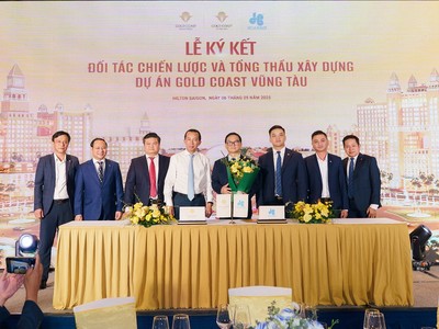 Đại diện Ban Lãnh đạo Hòa Bình và Kl994 game bài casino hấp dẫn Gold Coast Holdings tại buổi ký kết.