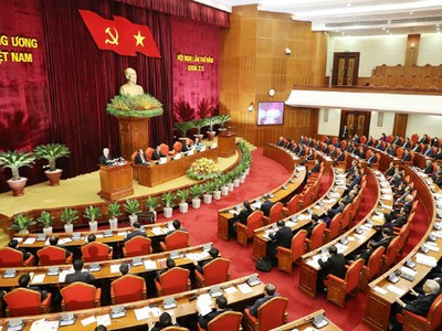 Theo Quy định 105, Bộ Kl991.com tải ứng dụng sẽ quyết định trưởng các ban của Trung ương Đảng, Bộ trưởng, thủ trưởng cơ quan ngang bộ... Ảnh: VGP