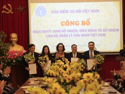 Điều động, bổ nhiệm nhiều cán bộ chủ chốt BHXH Việt Nam
