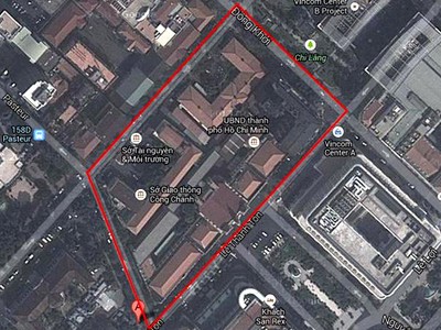 Vị tri trung tâm hành chính TP HCM. Ảnh: Google maps.
