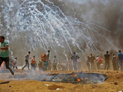 Bạo loạn tại khu vực dải Gaza (Ảnh: Twitter)