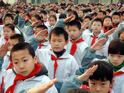 Học sinh tiểu học ở tỉnh Sơn Đông, Trung Quốc. Ảnh: Xinhua.