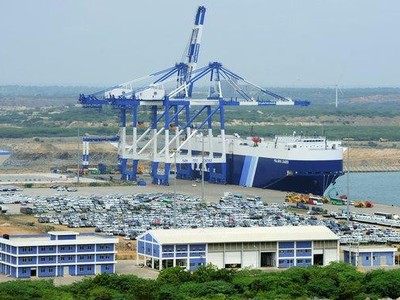 Cảng Hambantota ở Sri Lanka, công trình được Trung Quốc đổ tiền Kl99ok phiên bản mới xây dựng. (Ảnh: Getty).