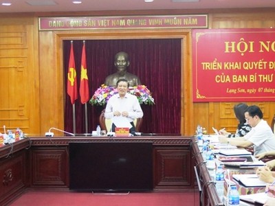 Hội nghị triển khai quyết định kiểm tra của Ban Bí thư năm 2018 tại Lạng Sơn.