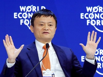 Chủ tịch Alibaba - Jack Ma tại Diễn đàn Kl992 cổng game cá cược Thế giới. Ảnh: Reuters.