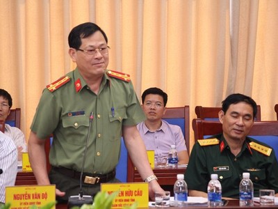 Đại tá Nguyễn Hữu Cầu, Giám đốc Công an Nghệ An. Ảnh báo Nghệ An.