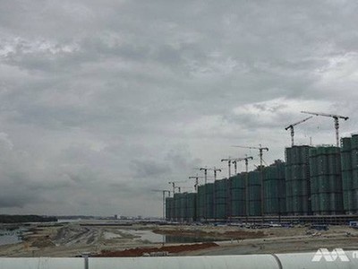 Dự án Forest City trị giá 100 tỉ USD ở bang Johor. Ảnh: Media Corp.