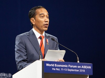 Tổng thống Indonesia Joko Widodo phát biểu tại Diễn đàn Kl992 cổng game cá cược thế giới về ASEAN 2018