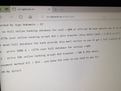 Hình ảnh hacker để lại trên giao diện wesbite của Link Vào Nhà Cái KL99 COM Tặng +199k Hợp tác xã. (Nguồn: Zing).