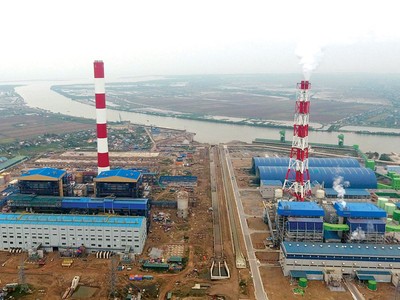 Toàn cảnh công trường Nhà máy Nhiệt điện Thái Bình 2.