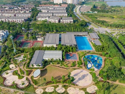 Công viên và khuôn viên cây xanh rộng lớn tại Gamuda Gardens đã hoàn thiện.