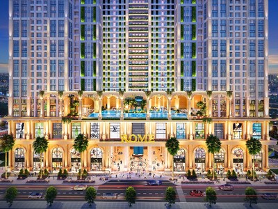 Tọa lạc trên mặt tiền đại lộ Mai Chí Thọ (Thủ Thiêm, Q.2), tòa thành Rome by Diamond Lotus mang đậm phong cách kiến trúc La Mã uy nghi, tráng lệ.
