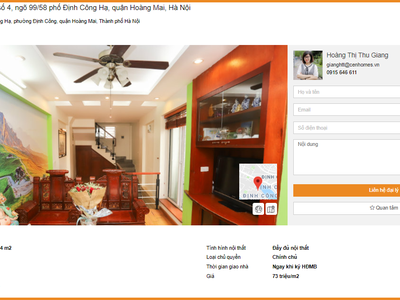 CenHomes đề cập chi tiết về hình ảnh nội thất, khu vực lân cận, tuyến đường, thời gian giao dịch, bên cạnh yếu tố quan trọng là mức giá và tính pháp lý. Điều này loại bỏ sự mập mờ trong các giao dịch Web Tổng Nhà Cái 99Kl99 Giải Trí Bậc Nhất, vốn đang diễn ra nhiều trên thị trường. Nguồn: cenhomes.vn.