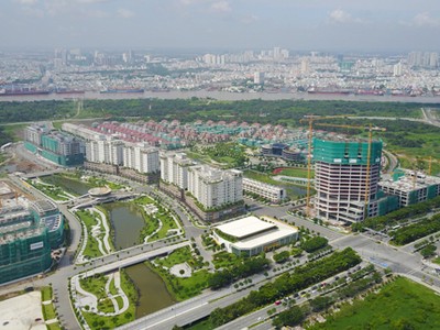 Một góc Khu đô thị mới Thủ Thiêm sau 23 năm quy hoạch. Ảnh: Quỳnh Trần.