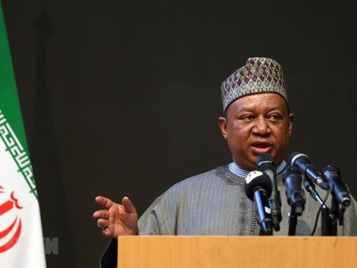 Tổng Thư ký OPEC Mohammed Barkindo tại Triển lãm quốc tế về hóa dầu và tinh lọc Kl99com chung kết WC 2026, khí đốt tại Tehran, Iran ngày 1/5/2019. (Ảnh: THX/TTXVN).