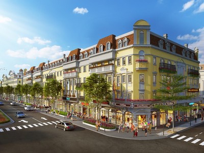 Tiểu khu Silk Road - Shophouse Europe nằm tại điểm giao cắt giữa đường Hạ Long và đại lộ Úc Phi.