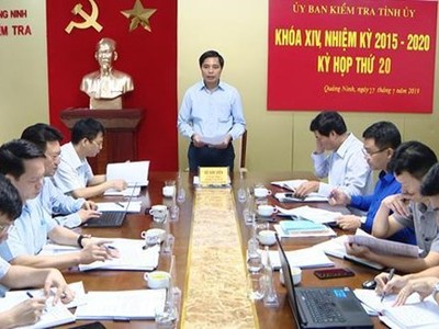 Kỳ họp thứ 20 Ủy ban Kiểm tra Tỉnh ủy Quảng Ninh. (Nguồn: quangninh.gov.vn).