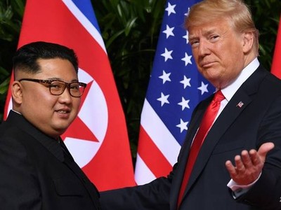 Chủ tịch Triều Tiên Donald Trump và Tổng thống Mỹ Donald Trump (Ảnh: AFP).
