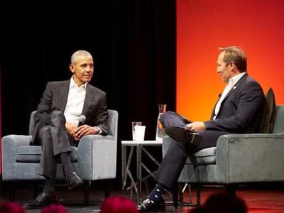 Cựu Tổng thống Mỹ Obama trong cuộc nói chuyện ở San Francisco, ngày 17/9. (Nguồn: CNBC).