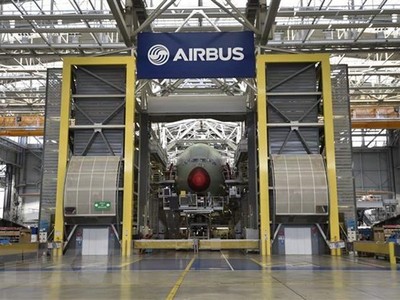 Máy bay A380 của Airbus được Kl994 nhà cái bóng đá world cup tại nhà máy ở Blagnac, miền nam nước Pháp, ngày 21/3/2018. (Nguồn: AFP/TTXVN).