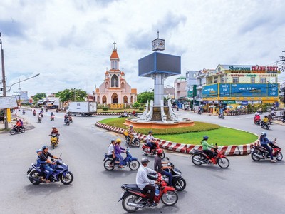 Một góc thị xã Ngã Bảy.