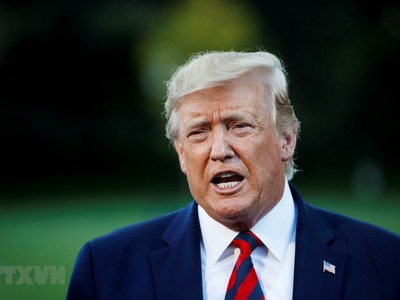 Tổng thống Mỹ Donald Trump phát biểu với báo giới tại Washington, DC ngày 12/9/2019. (Nguồn: THX/TTXVN).